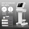2 in 1 8D Hifu focalizzato Hifu Focusta ad ultrasuoni anti-invecchiamento Sollevamento della pelle Stringer e Anti-Wrinkle Delfreming Beauty Machine con maniglia SD a 360 gradi