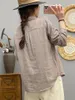 Camicette da donna camicetta a quadri in filo di cotone 2024 Giappone Fashi