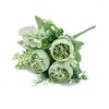 Decorative Flowers Artificial Peony Bouquet Wedding Home Decoration Flower Ins Rose Pography Small Plantas Artificiales