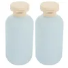 Liquid Soap Dispenser 2 Pcs Shampoo Bottles Lids Small Travel Containers Cover For Toiletries Plastic