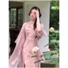 Grundläggande avslappnade klänningar ung flicka cheongsam klänning kinesisk stil impd modern qipao ärmlös vintage tryck blommig kvinnor elagant parti dr dhiyf