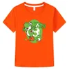 T-Shirts% 100 Pamuklu Çocuk Giysileri Erkekler/Kızlar T-Shirt Süper Smash Bros Yoshi Gömlek Karikatür Baskı Çocuk T Shirt Yaz Günlük Bebek Tees T240509