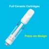 Ultra-low Price Press-on 1.0ml/0.5ml Cartridge Atomizers Ceramic Coil Vape Cartridges Empty Oil Tank 510 Thread Thick Oil Ceramic Tank Vape Pen In Stock USA CA NL Germany