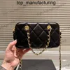 NEUE Designer Girls Classic Mini Totes Bag Umhängetaschen mit goldener Kette Doppelschicht Reißverschluss Geld