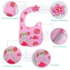 Bibs burp panni 9 pezzi/set per bambini ragazze ragazzi che nutrono bavaglini asciugamani da cartone animato per bambini da cartone animato per bambini Bandanas Burp Burp Dids D240513