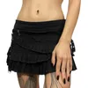 Gothic Harajuku Low talia mini spódnice Kobiety seksowne czarne szaski dżinsowa spódnica żeńska punkowa grunge y2k spódnica lolita dziewczyna marszczyzny spódnica 240513