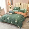 Set di biancheria da letto autunno e inverno letto a quattro pezzi semplice cuscino per copertura singola trapunta in cotone spessa tessile per casa spazzolata