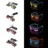 Lunettes lumineuses LED Halloween Bround Neon Christmas Party Bril Flashing Light Glow Sunglasses Glass Festival fournit des costumes