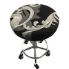 Stuhlabdeckungen GLASTE BAR HOGHOOL RUNDE COUNDER Anti-Dirty Seat Barstool Stretch Polyester Slipcover Protector-Kissen