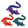 30 cm Nouvel An 3D Imprimé Dragon Figures Toys Anti-Stress Multi-articulées Mothon Mothable Handd Hands Articule Dragon jouet pour la table de table à domicile Decoration 087