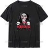 T-shirts pour hommes film d'horreur Saw Saw Tort Torture T-shirt imprimé Men Femmes Summer Vintage Tops Slve Slve Casual Black Unisexe T-shirts T240510