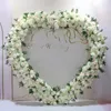Dekorativa blommor White Pink Rose Series Wedding Flower Arrangement Decoration Arch Frame 5D Fabric Wall Center Piece Ball Ball