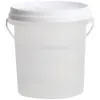 Engångskoppar sugrör 5 st 1500 ml mjölk te kopp dricka anti-stöld takeaway läcksäker bärbar förtjockad plastvatten lagring rund hink