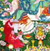 Douche gordijnen groen dulafuzu thangka luminositeit witte tara koo koo kwang boeddha moeder boeddhistische figuur en vloermatten