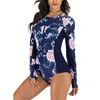 Sweetwear féminin dames Femmes Floral à manches longues MAINTURATIONS PLUS TAISE SURFING BEACHWEAR Suite de plongée