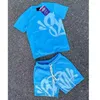Мужские рубашки дизайнерские спортивные костюмы Syna World Tshirts Set Tee Printed Рубашка короткая Y2K Tees Графическая футболка и шорты бедра