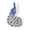 Spille Pomlee Peacock di lusso per donne Big Rhinestone Beauti