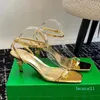 Sommerfrauen Sandalen Schuhe Skulptural Metall Stiletto Heels Nackt Gold Silber Weiß Schwarz Offenen High Heels Sexy Dame Gehen