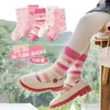 Kids Socks Little Girls Socks Spring Baby Cotton Socks Big Children Girl Cartoon Love Pattern 5 Pair Socks Dress Set d240513