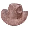 Beretti Elegante cappello da cowboy Wide Brims Party a tema unisex Panamas Halloween Costume Coperto per adulti