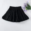 Jupes élastique taille blanche noire lolita plissée volant mini femmes occasionnelles jupe courte couture coréenne douce fille couche