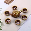 Teaware Sets Creative Gift Kiln Change Glaze Chinese Traditional Teapot Elegant Design Tea Set Service Red Original