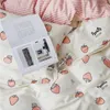 Set di biancheria da letto set di cotone Clatton set rosa Copertina aderente Foglio piumini da letto DS52# Quilt Linens Cute