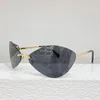 SS24 Classic Senior Designer Frameless Solglasögon MU91 Fashionabla nya kvinnors solglasögon Polariserade kvinnors reser Vintage Glasögon Toppkvalitet med glasögon Box