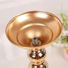 Bandlers White Golden Silver Metal Metal Candlestick Flower Stand Vase Table Centor Centre Event Rack Road Road Lead Wedding Decor
