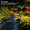 Luzes de jardim de Patiopia, 20 LED Firefly Outdoor, energia solar fora do vento por vento, luzes solares à prova d'água ao ar livre para presente de mecanismo, pátio de pátio decoração