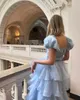 Tweedelige jurk Msikoods Sky Blue Lessed Rok prom