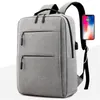 Sac à dos pour ordinateur portable Men Pack Bureau de bureau Femme Bagpack Business Antift Unisexe Black Thin Light Backpacking USB Externe Charge