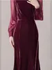 Casual Dresses Eshin Round Collar Long Sleeve Solid Color Party For Women 2024 Spring Fashion Female Evening Dress TH6459