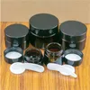 10pcs 5g/10g/20g/30g/50g Glass Amber Brown Cosmetic Face Cream Bottles Lip Balm Sample Container Jar Pot Makeup Store Vials Jhsnt