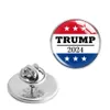 Broches 2024 Vêtements American Glass Crystal élection Trump Metal Badge épingles