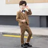 Anzüge Flower Boys Jacke Weste Hosen Bowtie Hochzeitsanzug Gentleman Kinder Geburtstagskleid Schulkinder Geigen Tanz Show Kostüm Kostüm