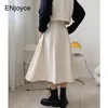 SAIRS MULHERM MULHERES VINTAGEIRO AUMIR LONGO LONGO DO ESTILO CORREANO A-LINE feminina Loose Modern Fashion Pocket Split maxi