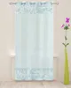 Curtain Leaf Blue Abstract Sheer Curtains For Living Room Window Transparent Voile Tulle Cortinas Drapes Home Decor