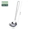 Spoons Korean Stainless Steel Thickening Spoon Creative Long Handle El Pot Soup Ladle Porridge Colander Filter