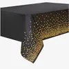 長方形のテーブルクロスペヴァテーブルクロステーブル使い捨て布は金のドット紙吹雪パーティーウェディングブライダルシャワーを覆う