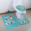 Dusch gardiner julbad matta wc toalettstol täckt toalett tapa inodoro dekoration badrum kommodskål mata