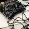 Mini sacs à provisions classiques pour femmes veau en cuir en cuir doré en métal en métal materne