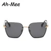 Retro Cat Eye Sunglase Brand Designer Fashion Rimless Gradient Sun Glasses Shares Cutting Lins Ladies Frameless Gyeglass 240510