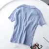 IToolin Women Polo koszule z krótkim rękawem Tshirt Tshirt zwykły żebrowany zbiornikowy top solidne szczupłe koszulki Summer 240429