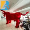 Выставка на заказ блестящий красный гигантский надувный бык для украшения событий