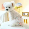 Dog Apparel Pet Briefs Floral Design Floral Reutilable Shorts lavável para cães pequenos Menstruação de roupas íntimas Frela -Sanitária calça