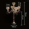 Candle Holders 76 cm Wysoki ślub Candelabra Centerpiece 5-ramą Crystal Holder Dekoracja 2 szt./Lot Europe