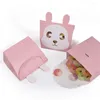 Envoltura de regalo linda caricatura oso plegable Caja de galletas para fiesta Baby Shower Paper Cajas de chocolate/favores de boda Candy