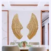 Decorative Figurines Retro American Wrought Iron Stereo Wings Wall Hanging Bar Leisure Decoration Home Soft Industrial Style