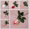 Decorative Flowers 10pcs Real Touch Moisturizing Rose Bud Simulation Flower Handholding Flore Bouquet Wedding Fake Wall Decor Supplies